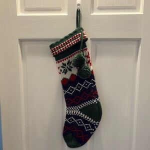 Wondershop Multicolor Knit Holiday Stocking with Pom Poms
NWOT